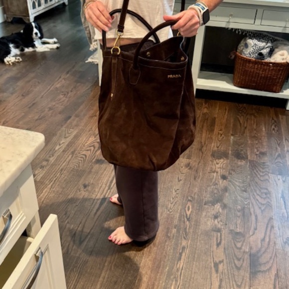 Prada Suede Handbag / Tote - Picture 9 of 11